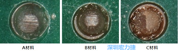 圖14- 冷球拉力試驗(yàn)后，光學(xué)顯微鏡下的失效模式